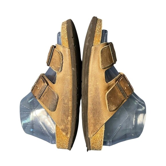 BIRKENSTOCK Arizona Leather SANDALS Oiled Leather Shoes Womens Size 7.0 Boho - Picture 5 of 11
